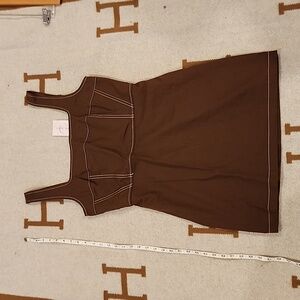 L Brown romper skirt